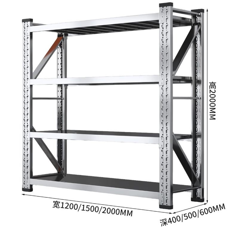 Steel shelving rack